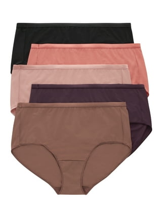 Just My Size Women's Assorted Cotton Brief Underwear, 6-Pack 