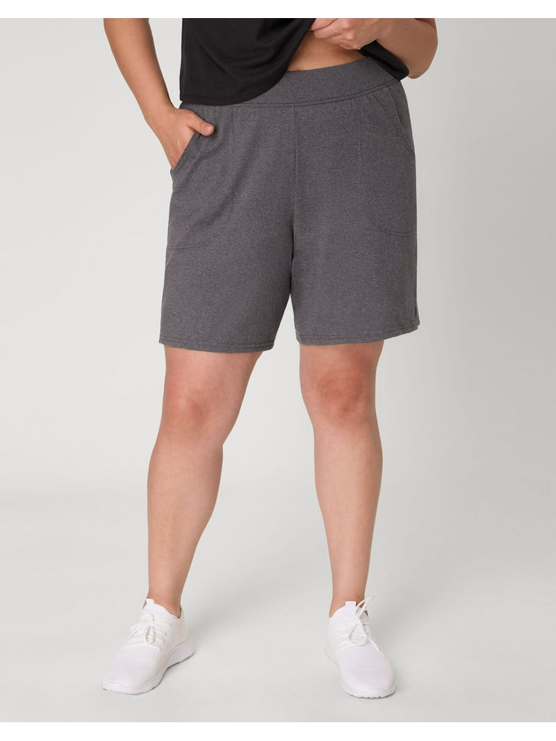 Hanes Women's Plus-Size Cotton Jersey Shorts, Pull-On, 7