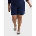 thumbnail image 1 of Hanes Just My Size Women's Cotton Jersey Pull-On Shorts, 7" (Plus ) Navy 5X, 1 of 10