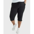 thumbnail image 1 of Hanes Just My Size Women's French Terry Capris, 19" (Plus ) Black 1X, 1 of 5