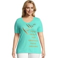 thumbnail image 1 of Hanes Just My Size Women's Graphic T-Shirt, Follow Your Heart (Plus ) Hematite 5X, 1 of 2