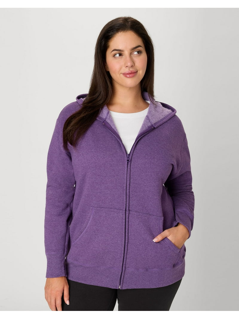 Hanes Just My Size EcoSmart Women's Full-Zip Cotton Fleece Hoodie
