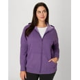 thumbnail image 1 of Hanes Just My Size EcoSmart Women's Full-Zip Fleece Hoodie (Plus ) Violet Splendor Heather 3X, 1 of 6