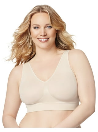 JUST MY SIZE Wireless Bra Pack, Full Coverage, Leopard Satin, Wirefree Plus- Size Bra, (Sizes from 32C to 50DD), White - 2-Pack, 38D : :  Clothing, Shoes & Accessories