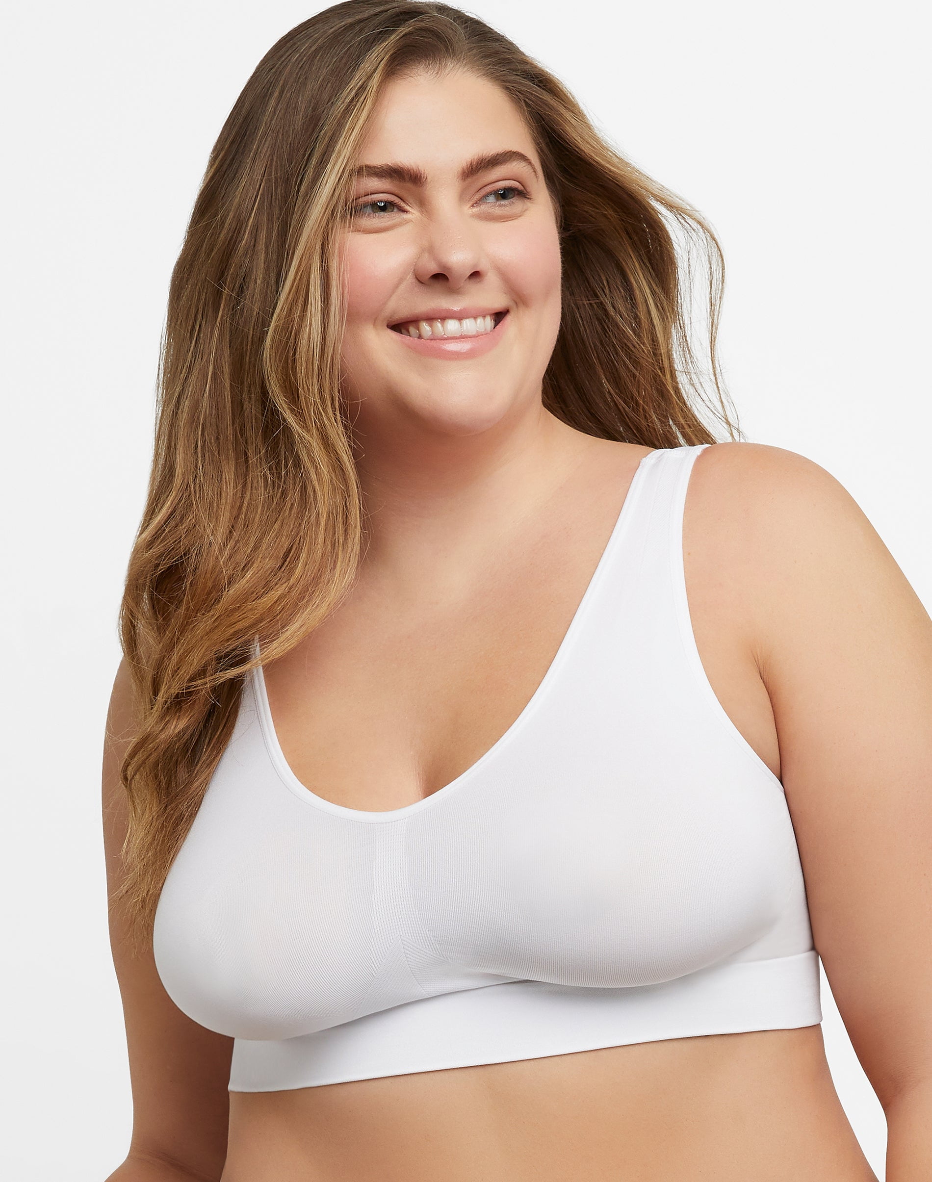 Hanes Just My Size Women's Pure Comfort Seamless Bralette Plus Size