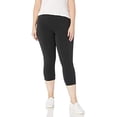 thumbnail image 1 of Hanes Just My Size Women's Stretch Jersey Capri Leggings, 19.5" (Plus ) Black 4X, 1 of 3