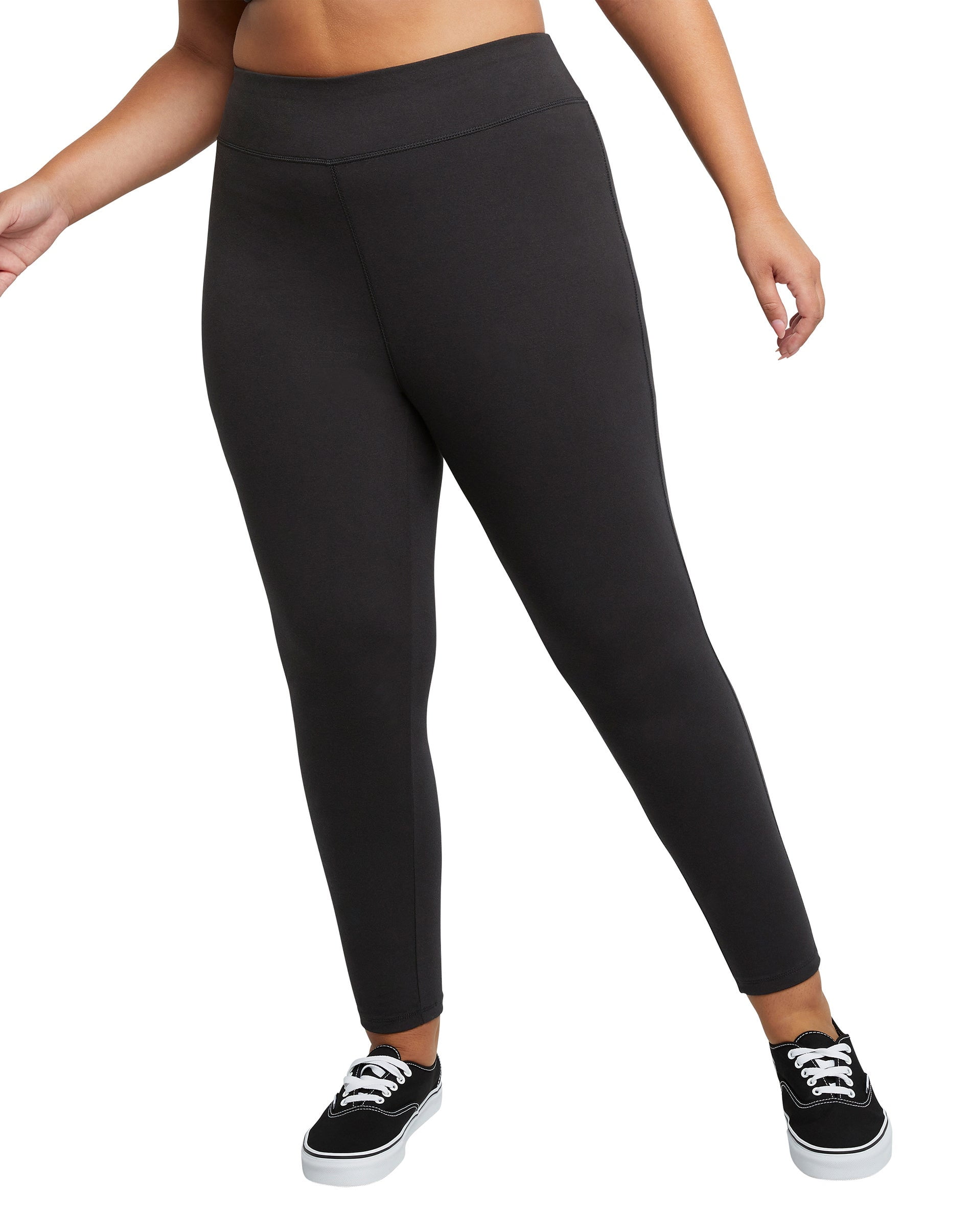 Women's Plus-Size Essential Knit Leggings - Main Image