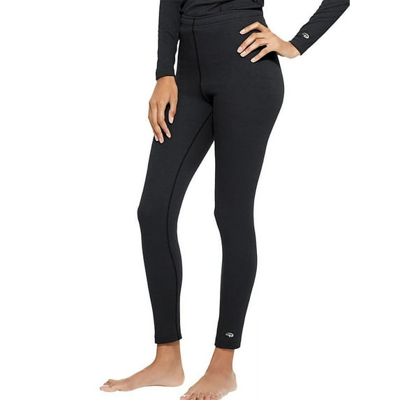 Hanes KEW4 Duofold Varitherm Performance Womens Thermal Pants Size Small, Black