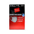 thumbnail image 1 of Hanes Kid's Washable Grey Face Masks 3-Ply Cotton Wicking Cool Comfort 5 each, 1 of 3
