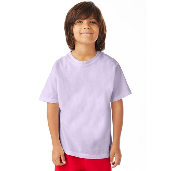 Hanes Kids' Garment Dyed Cotton T-Shirt Future Lavender M