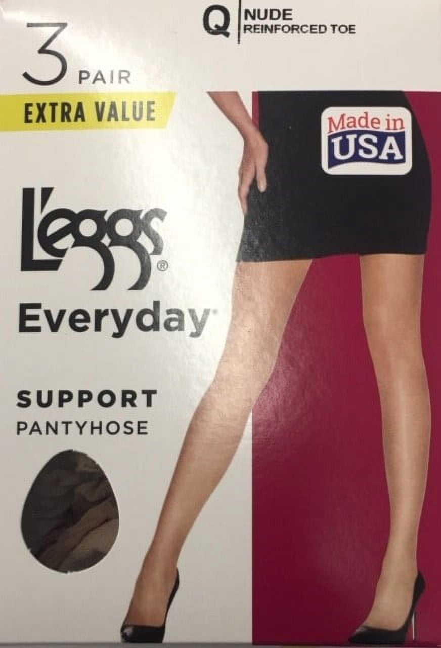 Hanes L'eggs Women's Everyday Control Top Pantyhose, 3 Pair 