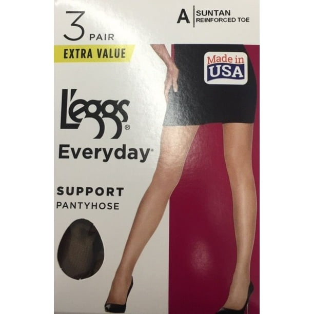 Hanes L'eggs Women's Everyday Control Top Pantyhose, 3 Pair