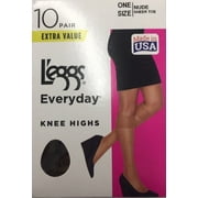 Hanes L'eggs Women's Everyday Knee Highs, 10 Pair