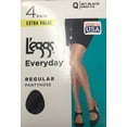 thumbnail image 1 of L'eggs Women's Everyday Reinforced Panty Sheer Toe Nylon Pantyhose, 4 Pair, 1 of 2