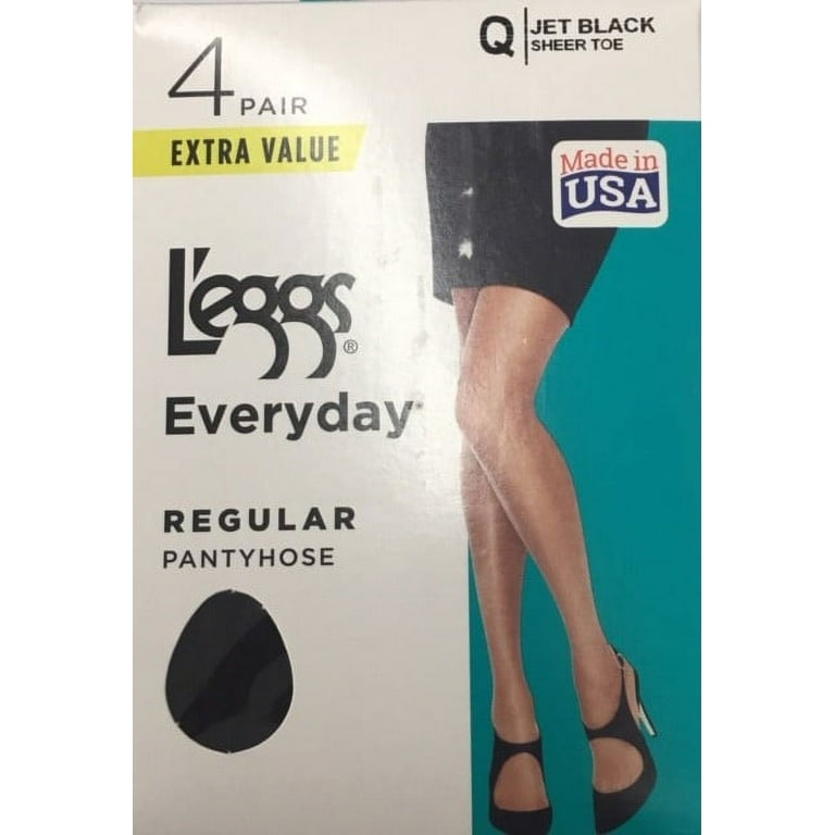 Hanes L'eggs Women's Everyday Regular Pantyhose, 4 Pair