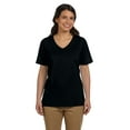thumbnail image 1 of Hanes Ladies' 5.2 oz. Tagless V-Neck T-Shirt - 5780, 1 of 4