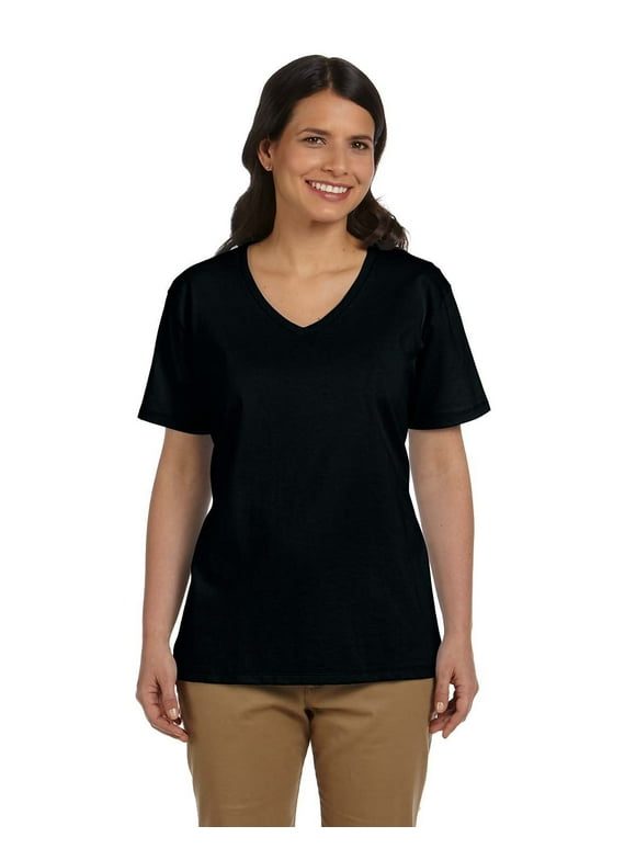 Hanes Ladies' 5.2 oz. Tagless V-Neck T-Shirt - 5780