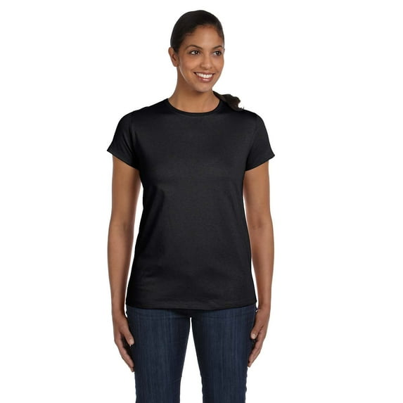 HN 5680 LAD 6.1 OZ TAGLESS TEE (BLACK 2XL)