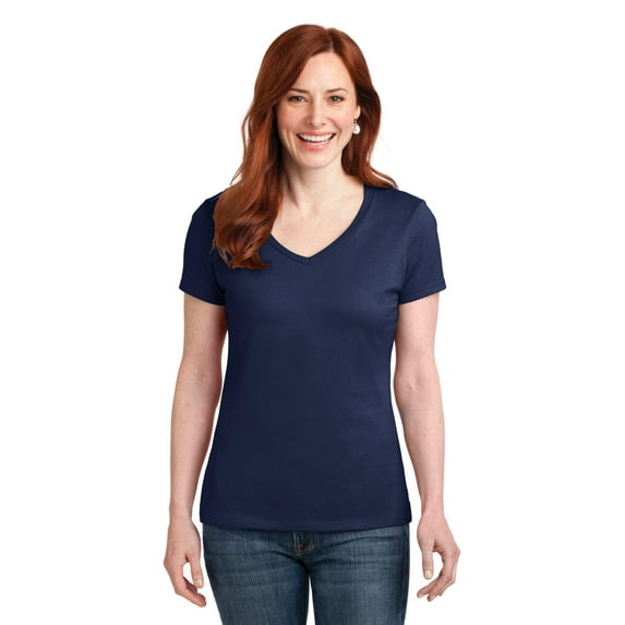 Hanes Ladies Nano-T Cotton V-Neck T-Shirt