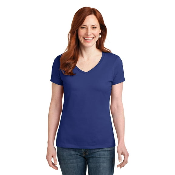 Hanes Ladies Nano-T Cotton V-Neck T-Shirt