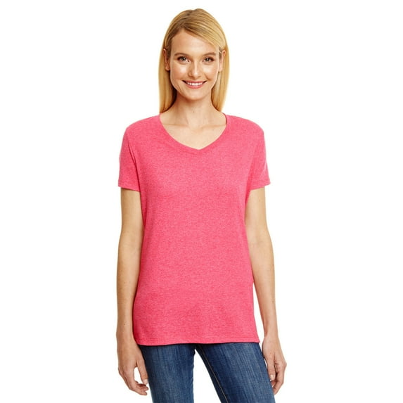 Hanes Ladies' X-Temp Tri-Blend V-Neck Tee