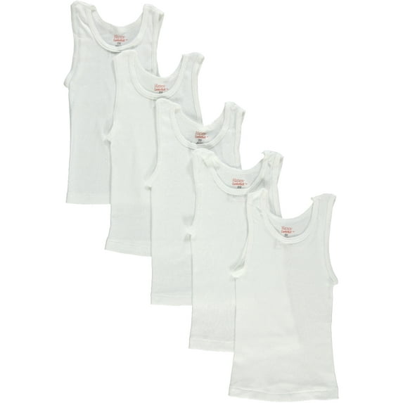 Hanes Little Boys' Toddler 5-Pack Tagless Tanks (Sizes 2T - 4T)