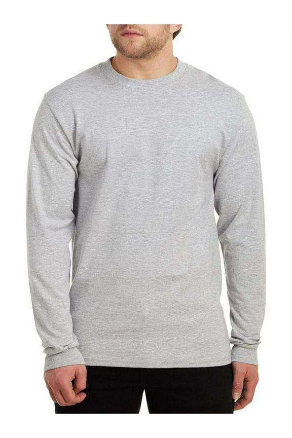 Long Sleeve Beefy T-Shirt Big Sizes, Light Steel, 2XLarge