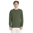 thumbnail image 1 of Hanes Originals Unisex Garment Dyed Long Sleeve T-Shirt, 100% Cotton Moss M, 1 of 7