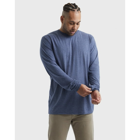 Hanes Long-Sleeve T-Shirt Men's Originals Tri-Blend Lightweight Crewneck Jersey