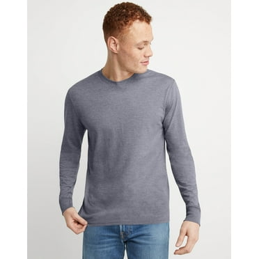 Hanes Long-Sleeve T-Shirt Men's Originals Tri-Blend Lightweight Crewneck Jersey