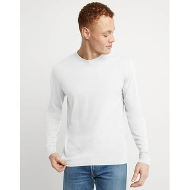 Hanes Long-Sleeve T-Shirt Men's Originals Tri-Blend Lightweight Crewneck Jersey