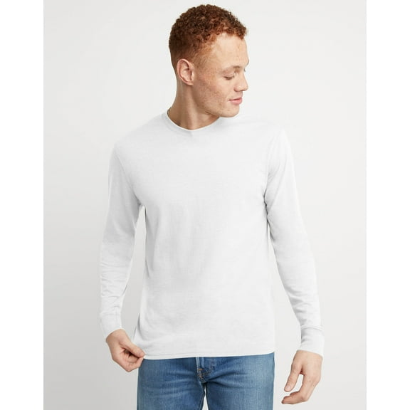 Hanes Long-Sleeve T-Shirt Men's Originals Tri-Blend Lightweight Crewneck Jersey