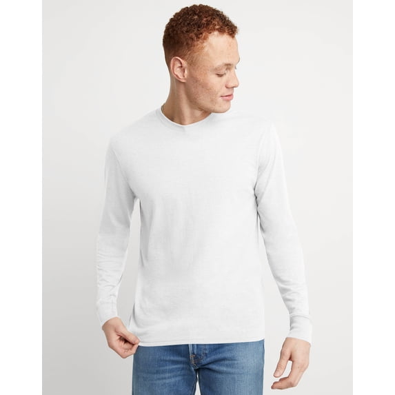 Hanes Long-Sleeve T-Shirt Men's Originals Tri-Blend Lightweight Crewneck Jersey