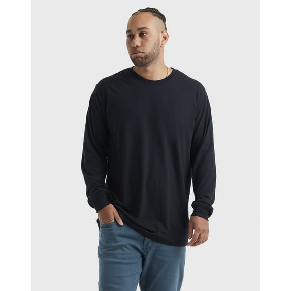 Hanes Long-Sleeve T-Shirt Men's Originals Tri-Blend Lightweight Crewneck Jersey
