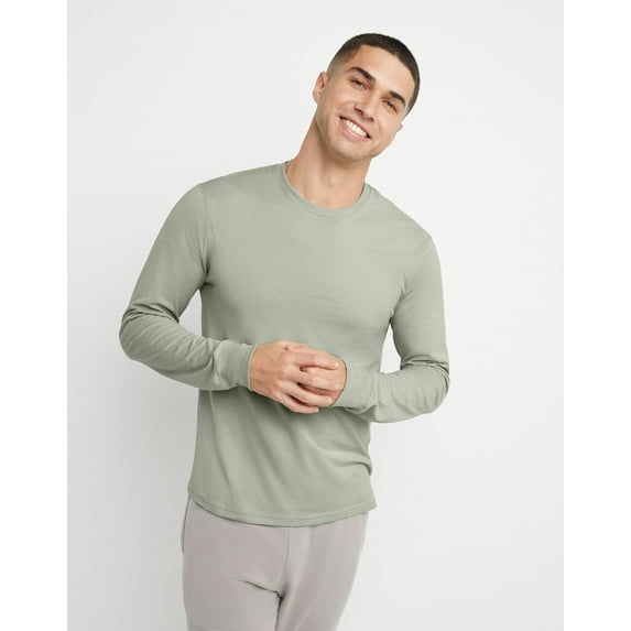 Hanes Long Sleeve T-Shirt Originals Men's Cotton Crewneck Lightweight US Cotton