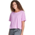 thumbnail image 1 of Hanes Luxe Collection Women's Jersey Boyfriend Tee Paper Orchid M, 1 of 1