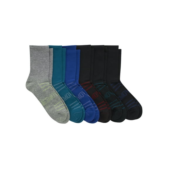 Hanes MOVES Men's Mid Crew Socks, 6-12, 6-Pairs