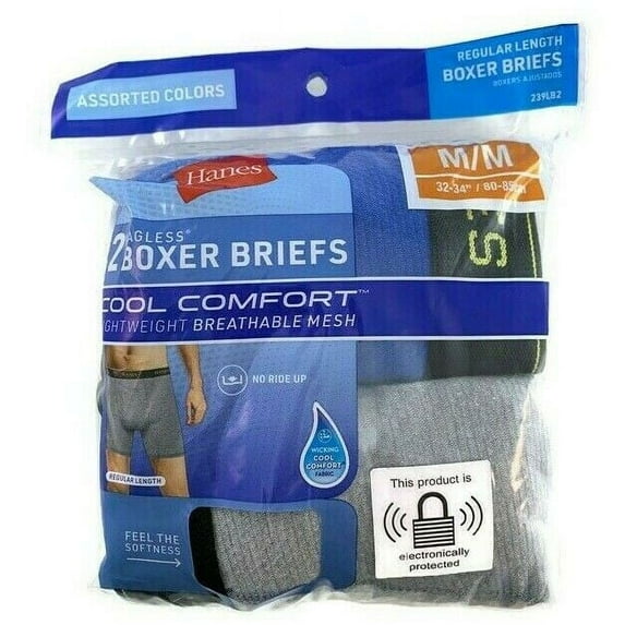 Hanes Men 2 Pack Boxer Cool Comfort Boxer Briefs