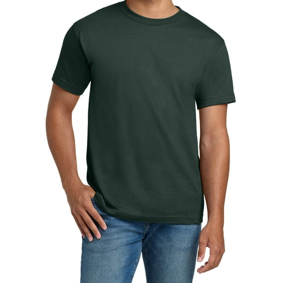 Hanes Men Beefy-T Crew Neck T-Shirt, Comfortable Short Sleeve Classic Fit Tee, Deep Forest, M