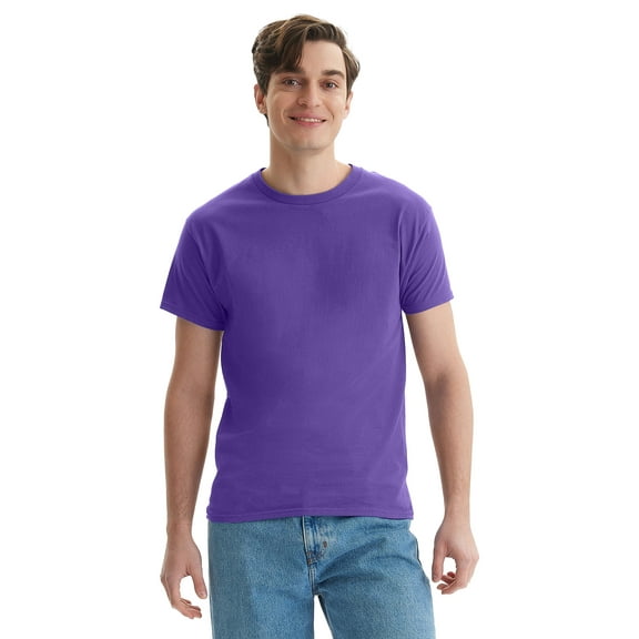 Hanes Men Crew neck T-Shirt 4-Pack ComfortSoft 100% Cotton Heavyweight Tee Plain