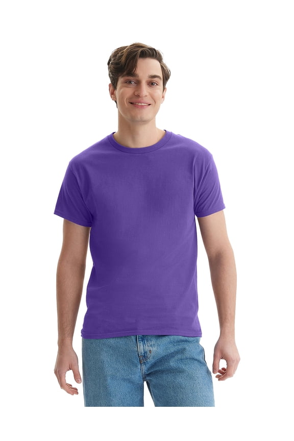Men Crew neck T-Shirt 4-Pack ComfortSoft 100% Cotton Heavyweight Tee Plain