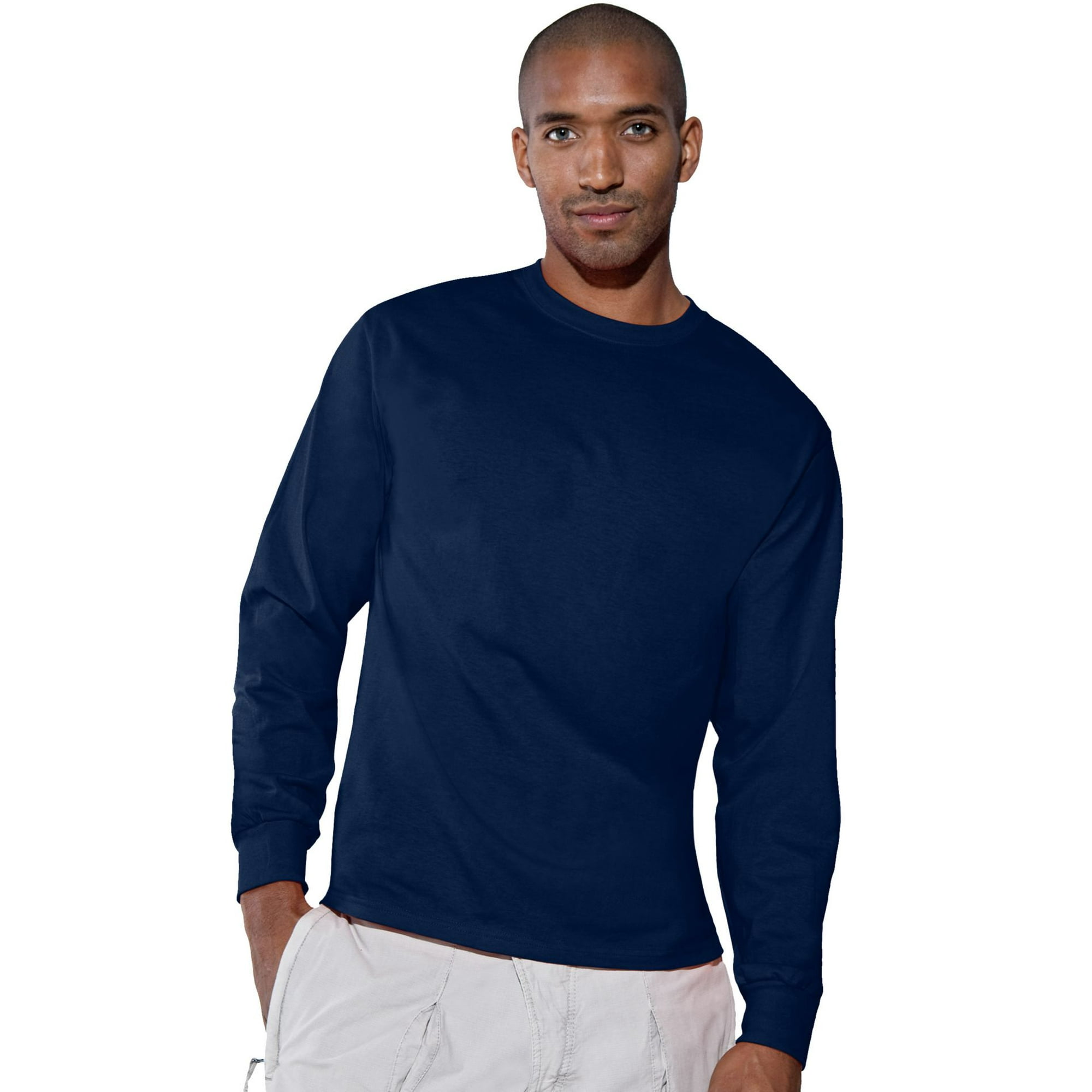 Hanes Crewneck Long Sleeve fashion t shirts - Walmart.com