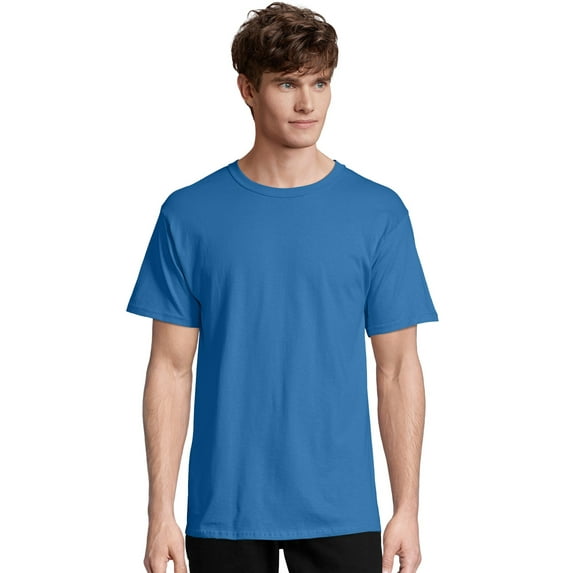 Hanes Men Short Sleeve T-Shirt 100% Cotton Tagless ComfortSoft Crew tee Heavy Soft S-3XL 5280