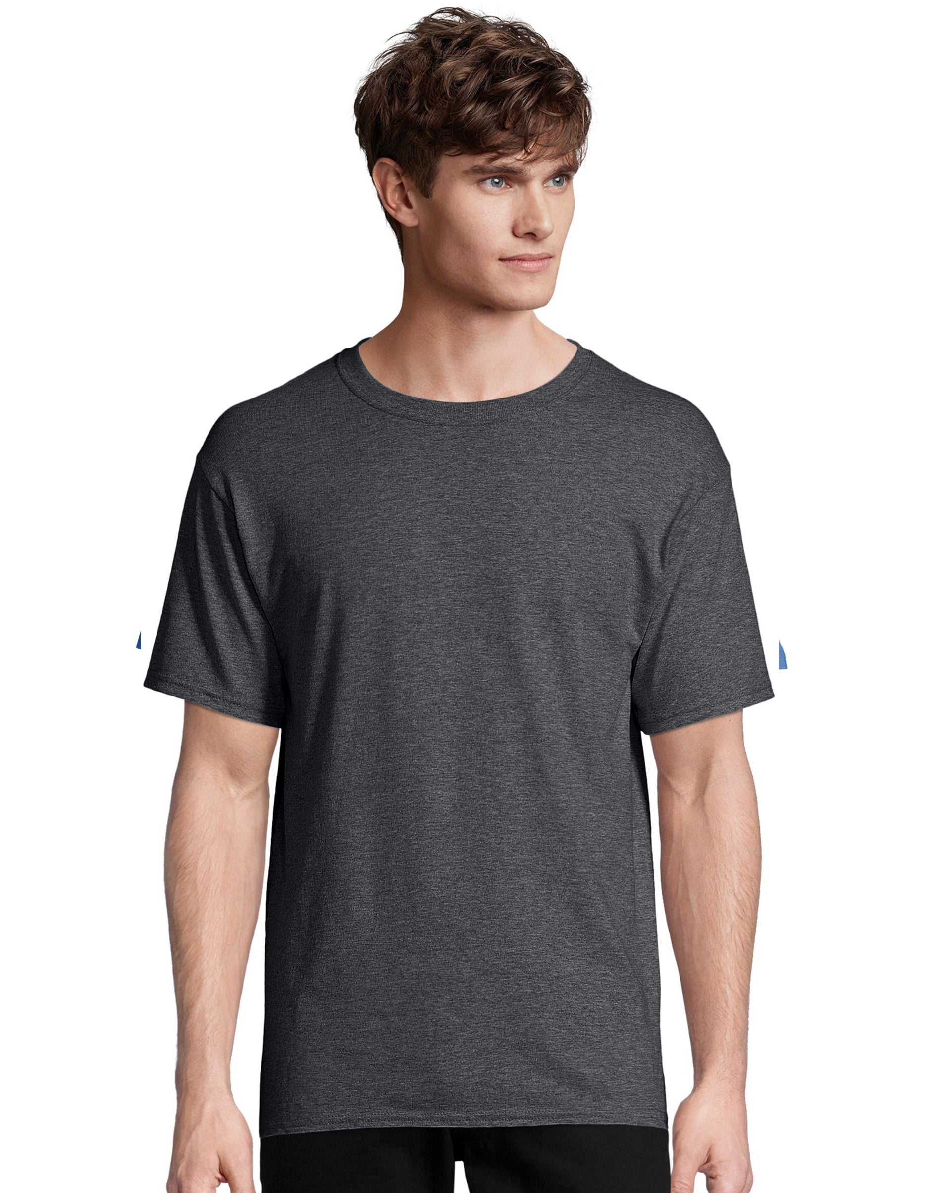 Hanes Men's Large Short Sleeve T-Shirt, ComfortSoft, 100% Cotton, Crew ...