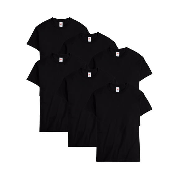 Hanes Men T-Shirt 6Pack Short Sleeve Tee Crewneck Midweight Essentials Authentic