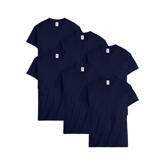 Hanes Men T-Shirt 6Pack Short Sleeve Tee Crewneck Midweight Essentials Authentic