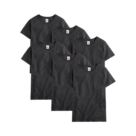 Hanes Men T-Shirt 6Pack Short Sleeve Tee Crewneck Midweight Essentials Authentic