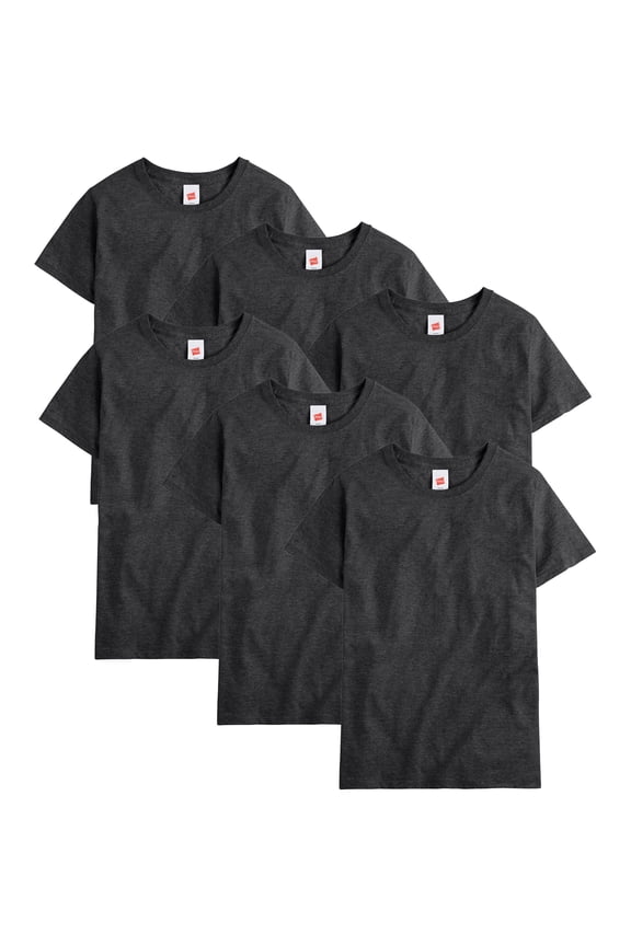 Men T-Shirt 6Pack Short Sleeve Tee Crewneck Midweight Essentials Authentic