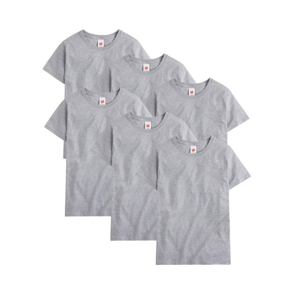 Hanes Men T-Shirt 6Pack Short Sleeve Tee Crewneck Midweight Essentials Authentic