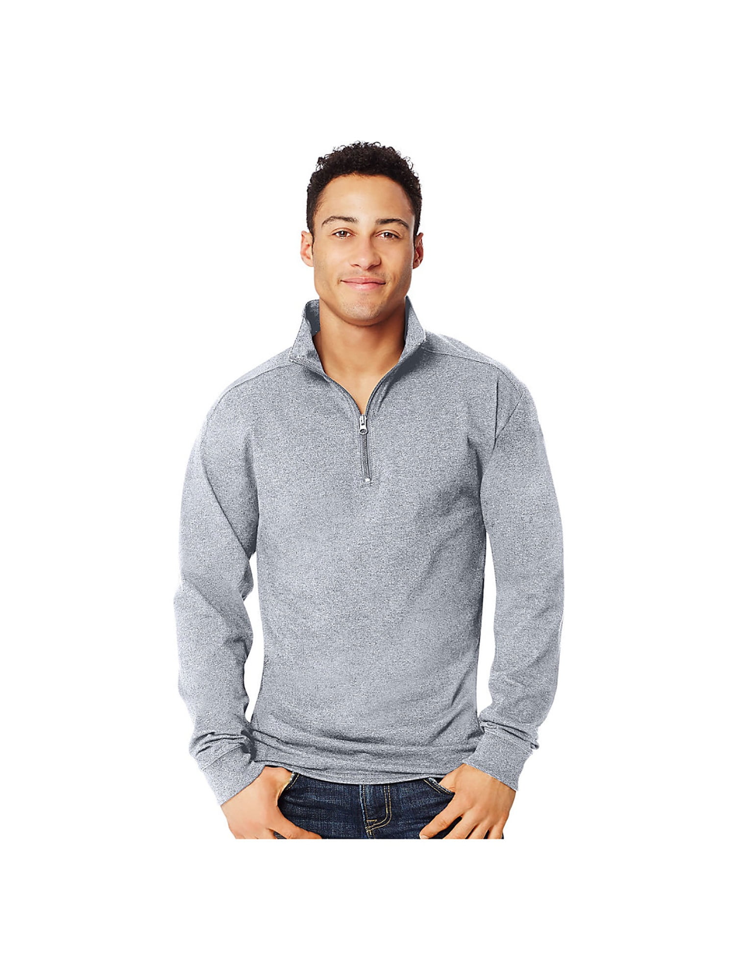 Hanes Men's 1/4 Zip Long-Sleeve T-Shirt, Style O5944